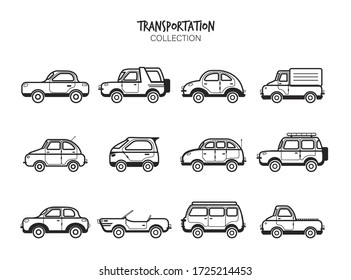 Variety of Transportation vector set