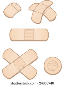 a variety of vector illustration bandages