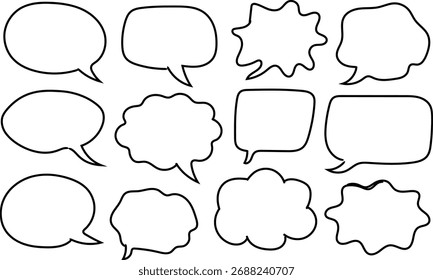Variety of Vector Speech Bubbles and Chat Boxes for Communication