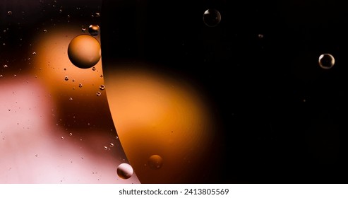 Variety wonderful abstract forms with oil water
