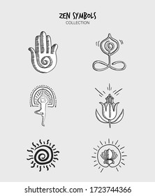 Meditation Practice Yoga Vector Line Icons Stock Vector (Royalty Free ...