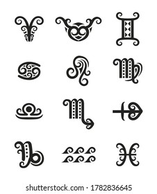 Variety of Zodiac Signs set