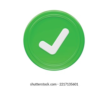 Varified icon 3d render illustration