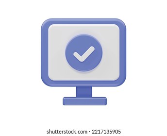 Varified icon 3d render illustration
