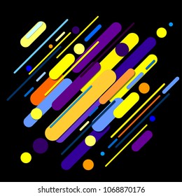 Various abstract colorful background black color design wallpaper illustration