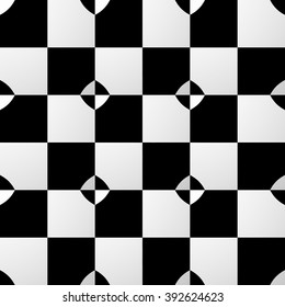 Various abstract geometric patterns, monochrome mosaic backgrounds. Repeatable.