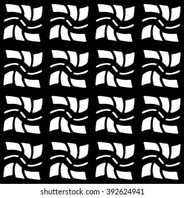 Various abstract geometric patterns, monochrome mosaic backgrounds. Repeatable.