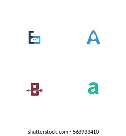Various Abstract Initial Letter Logo Vector Element Set