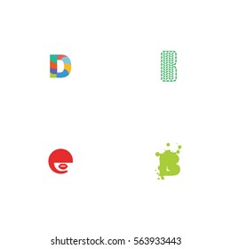 Various Abstract Initial Letter Logo Vector Element Set