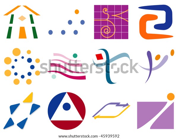 Various Abstract Vector Logo Icon Design Stock Vector (Royalty Free