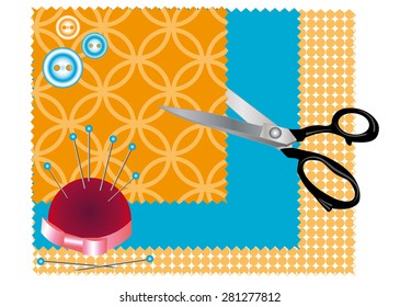 Various accessories for sewing and clothing design