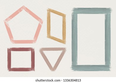 Various acrylic painted shapes vector