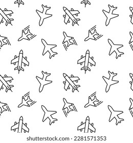 Various Airplanes Seamless Pattern for web sites, apps, fabric