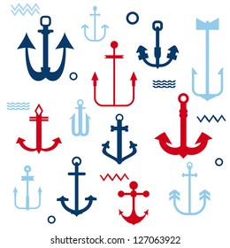 Various Anchor Collection - for your logo, design, scrapbook - in vector