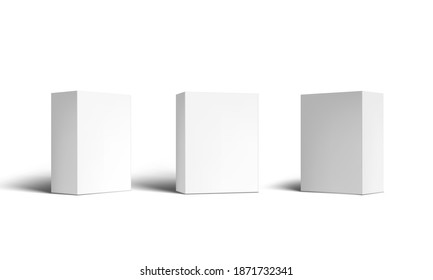 Various Angle 3D Blank Package Box Set.