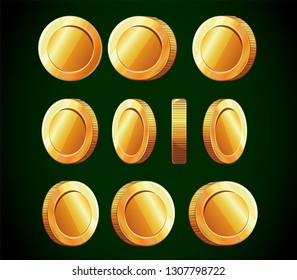 Various angles of coins,money,game