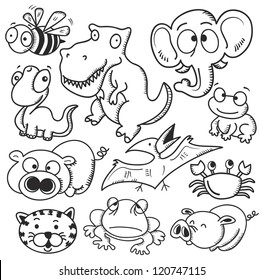 various animal cartoon