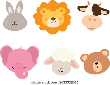 Various animal set illustration. Cute little animal. For print, sticker, wallpaper and fashion fabric
