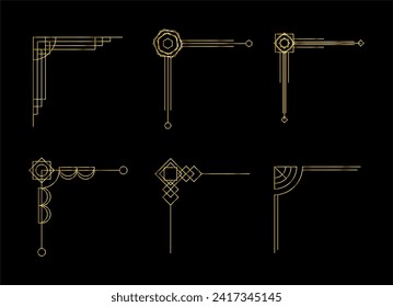 Various antique gold filigree corners set