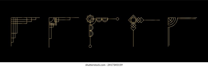 Various antique gold filigree corners set