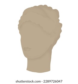 Verschiedene antike Statuen, Ast, Amphora, Säule. Verschiedene Artikel. Mythischer, antiker griechischer oder römischer Stil. Handgezeichnete Vektorgrafik. Klassische Statuen im modernen Stil. Alle Elemente sind isoliert