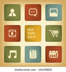 Various applications icon set with different colors suitable for web design or infographics