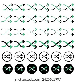 Various arrow icons related to directions.