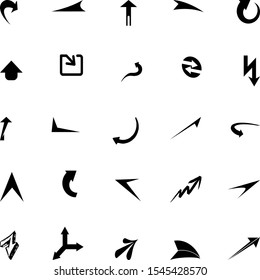 Various arrows in black collection