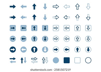 Various arrows icon illustration set