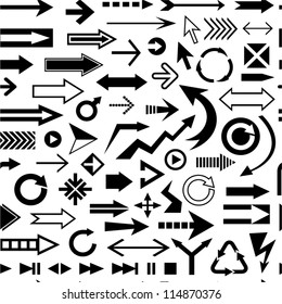 Various arrows seamless pattern