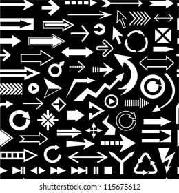 Various arrows seamless pattern
