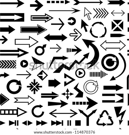 Various arrows seamless pattern