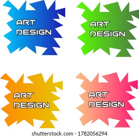Verschiedene Kunstdesigns in 4 Farben
