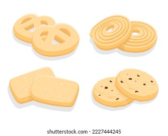 Various assortment of  traditional butter cookies