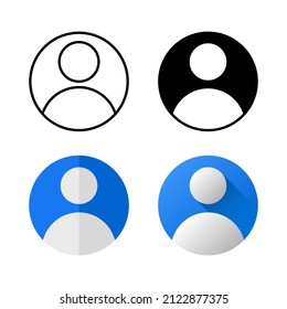 Varios juegos de iconos de avatar. Adecuado para el diseño del elemento de la imagen del perfil de los medios sociales. Colección de iconos de avatar de cuenta de usuario.