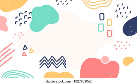 Various backgrounds and abstract patterns of cute shapes vector