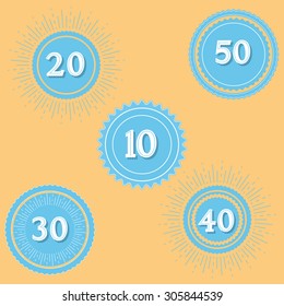 Various badges with numbers suitable for your design