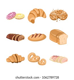 Various Bakery Cake Illustration Set