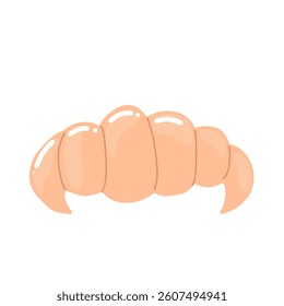 Various bakery and pastry isolated on white background