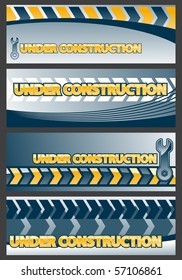 various banners for your website under construction