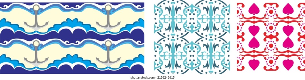 various batik motifs with abstract themes