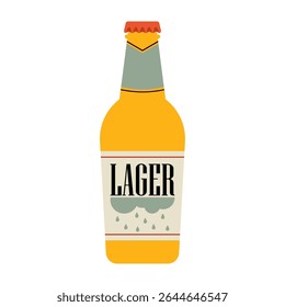 Various beer bottles with different labels and styles. Cool and cold summer drinks