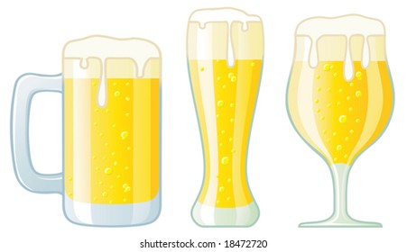 Various beer glasses