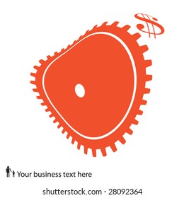 Various big cogwheels. Abstract business design
