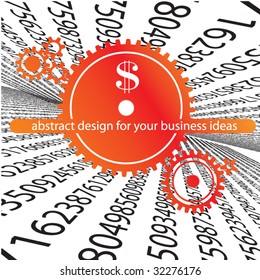 Various big cogwheels. Abstract business design