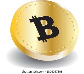 Various bitcoin electronic currency signs. Money and finance symbol. Vector Illustration isolated on white background. Cryptocurrency.