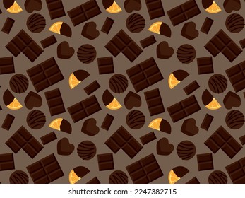 Various bitter chocolate background illustrations