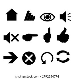 various black icon for universal use