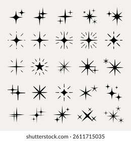 Various black starburst design set vector. Set of black starburst shape illustration in various vector design illustrations. Black starburst shape vector collection.