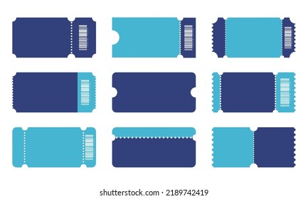 Various blank tickets a vector set